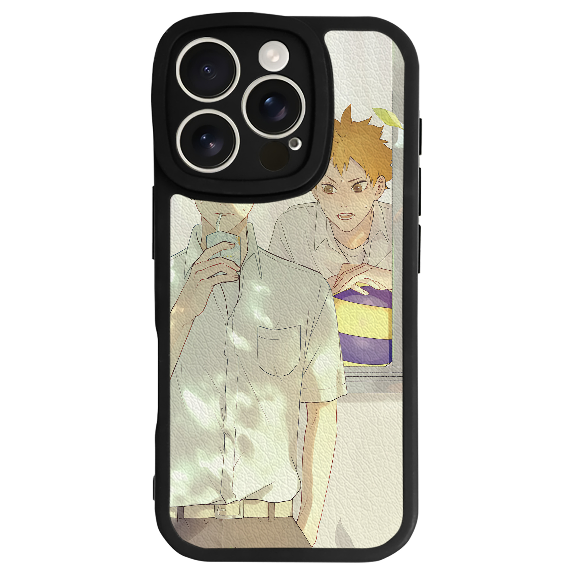 （画像用） ハイキュー!! Haikyu!! 【iPhone 16シリーズ対応】シリコンスマホケース（レザー調） 材質：シリコン